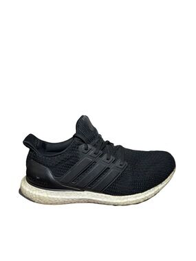 adidas Women’s Black Knit Running Sneaker with White Boost Midsole size 9.5